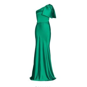‼️SOLD‼️Sachin & Babi Aubrey Bow One-Shoulder Gown